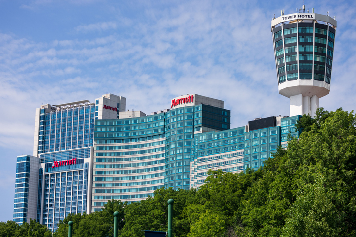 Scenic view of a hotel Marriott at Niagara Falls