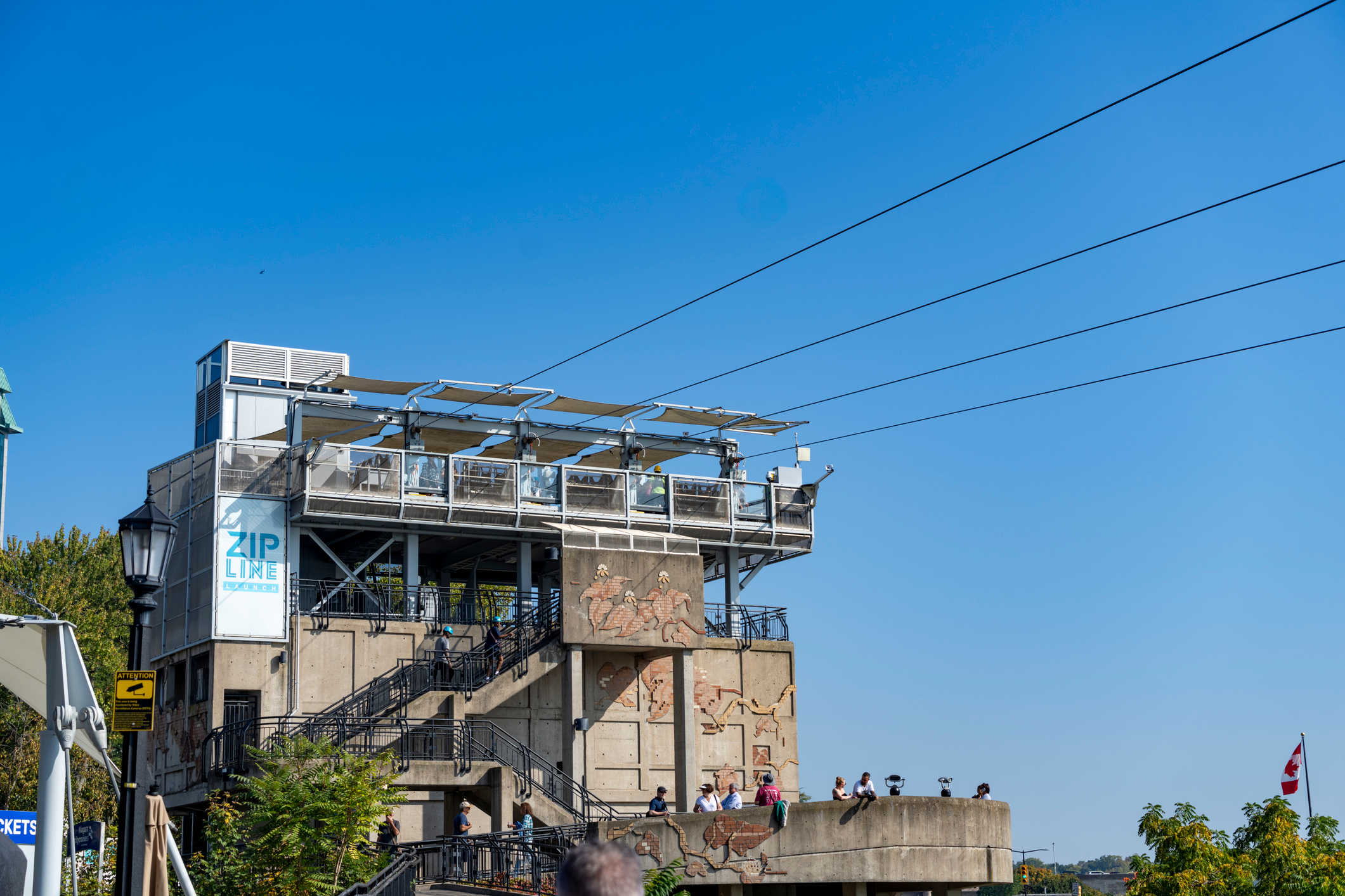 The base of Zipline to the Falls