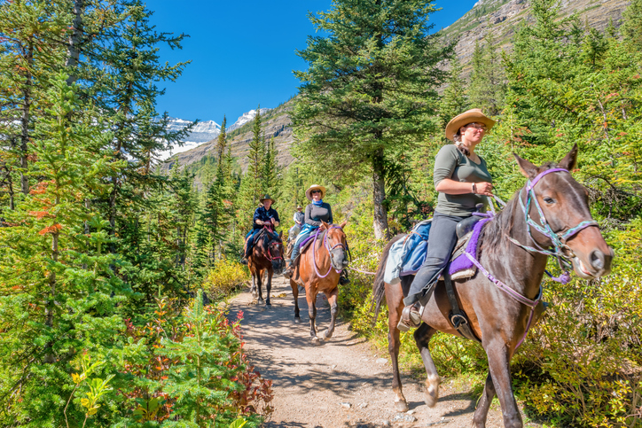 Horseback riding in Banff National Park