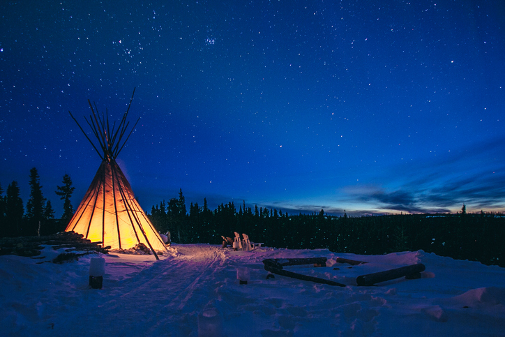 Sleep under the stars in a Tipi
