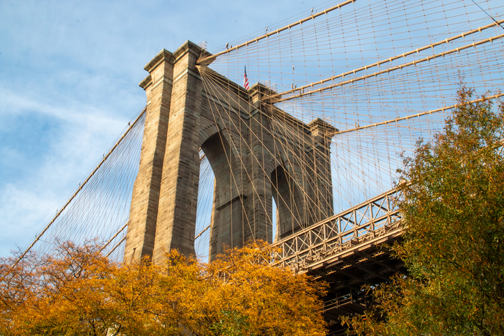Brookyln Bridge in fall