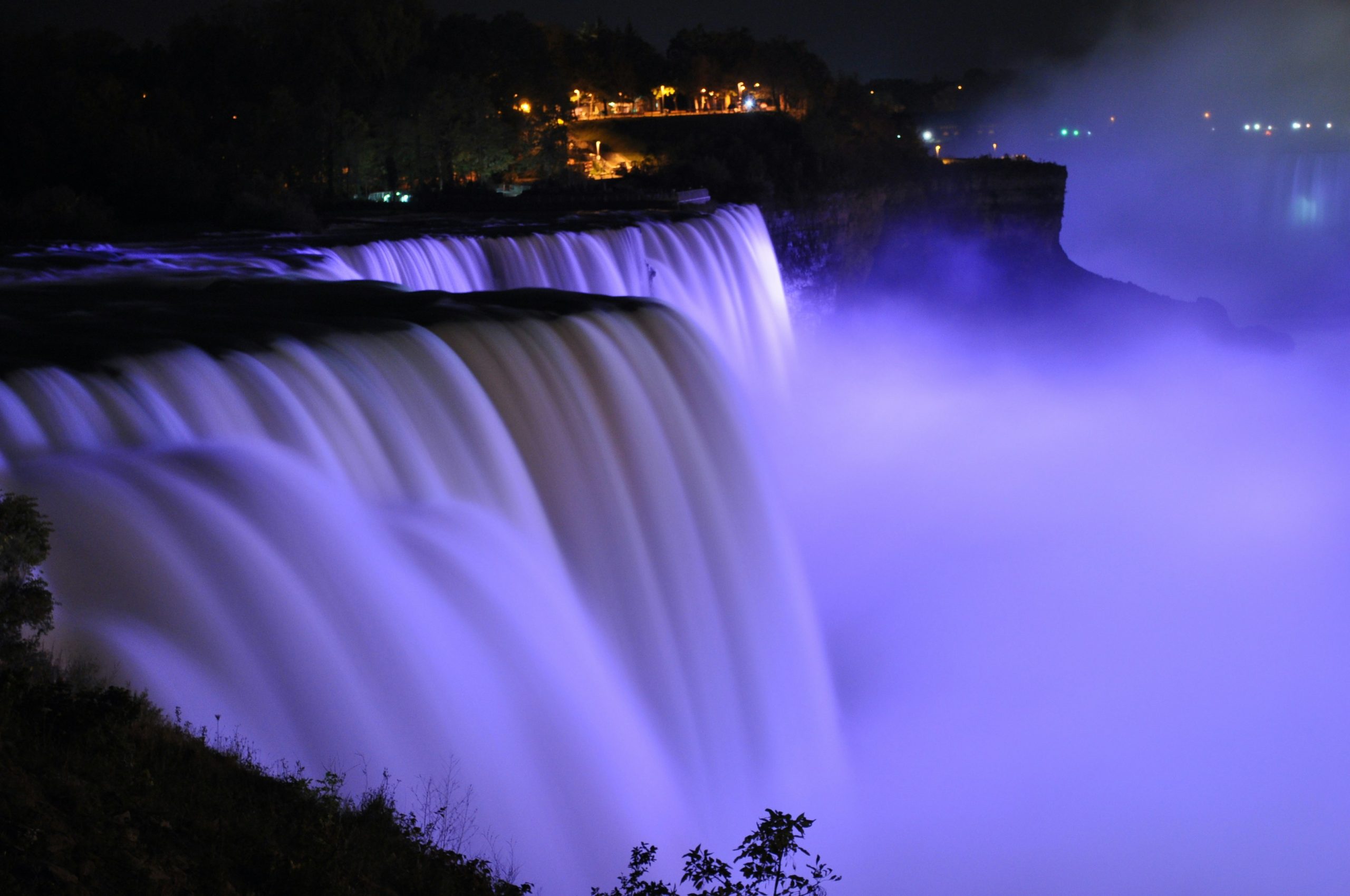 Niagara Falls illuminated